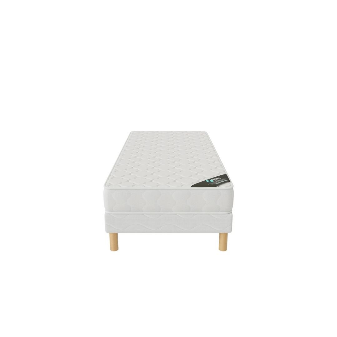2022/02/1000196330.jpg ENSEMBLE CONFORT SOMMIER + MATELAS 90X190X15CM – Image 1
