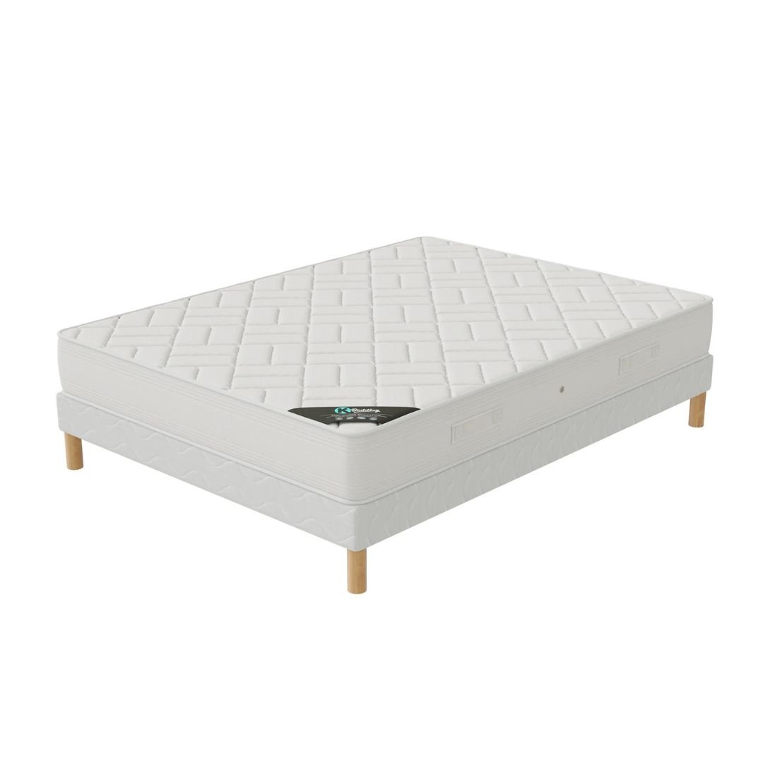 2022/02/1000196369-2.jpg ENSEMBLE ZEN SOMMIER + MATELAS 160x200x20CM – Image 1