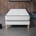 Matelas MOUSSE 20cm + Sommier 90x200x15cm – Image 2