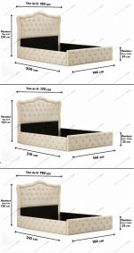 CADRE DE LIT VENISE (AVEC SOMMIER) – Image 5