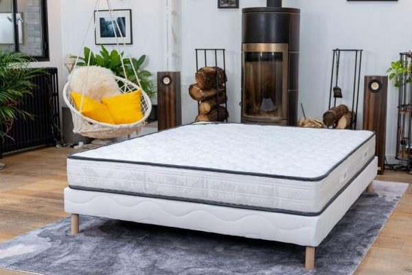 MATELAS MOUSSE 120x190x20cm ORTHOPÉDIQUE  + SOMMIER 120x190x15cm