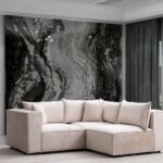 Canapé Elégance Velours Modulable 3+1 Pouf