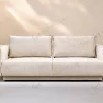 Canapé Convertible Amalfi en Tissu Marbella Blanc Cassé