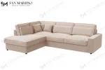 Canapé d'Angle Lexus en Velours Beige – Élégance et Confort Contemporains – Image 3