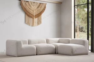 Canapé Élégance Modulable en Velours – Confort et Style Personnalisables