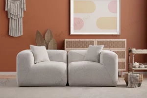 Canapé Élégance Modulable en Velours – Confort et Style Personnalisables