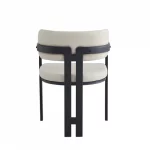 Chaise Mellow Pied Metal Noir Assise Grain Sable – Image 3