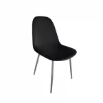 Chaise Scandinave en velour noir – Image 2