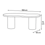 Table À Manger LéaTable à Manger Curve Blanc – Image 4