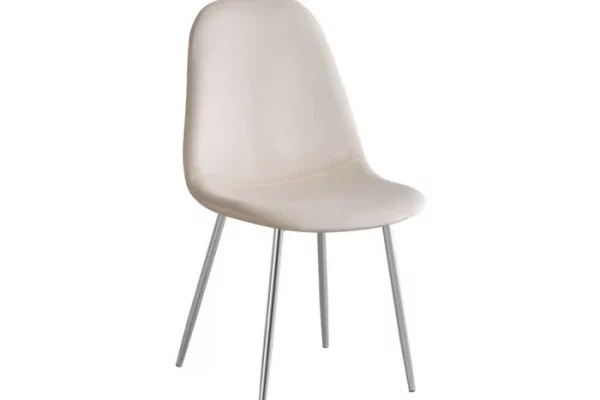 Chaise Scandinave en velour beige