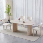 Table À Manger Joséphine Travertin