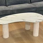 Table Basse Pylône Marbre Blanc