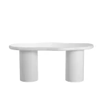 Table À Manger LéaTable à Manger Curve Blanc – Image 3