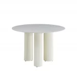 Table À Manger Anais Effet Marbre Blanc – Image 3