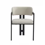 Chaise Mellow Pied Metal Noir Assise Grain Sable