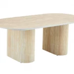 Table Basse Roxy Pied Effet Travertin