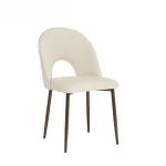 Chaise Teddy Pied Effet Bois Noyer