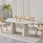 Table À Manger Iconic Effet Travertin