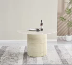 Table À Manger Baeita Pied Effet Travertin