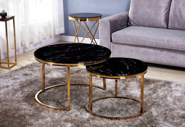 IMG-6831_1f47b939-9700-409e-9511-f6da37ecc356 Table Ushuaia marbre noir pieds or – Image 1