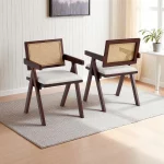 Chaise Rotin - Bois Noyer