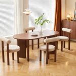 Table à manger ambre noyer