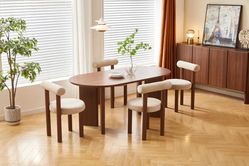 img_1245 Table à manger ambre noyer – Image 1