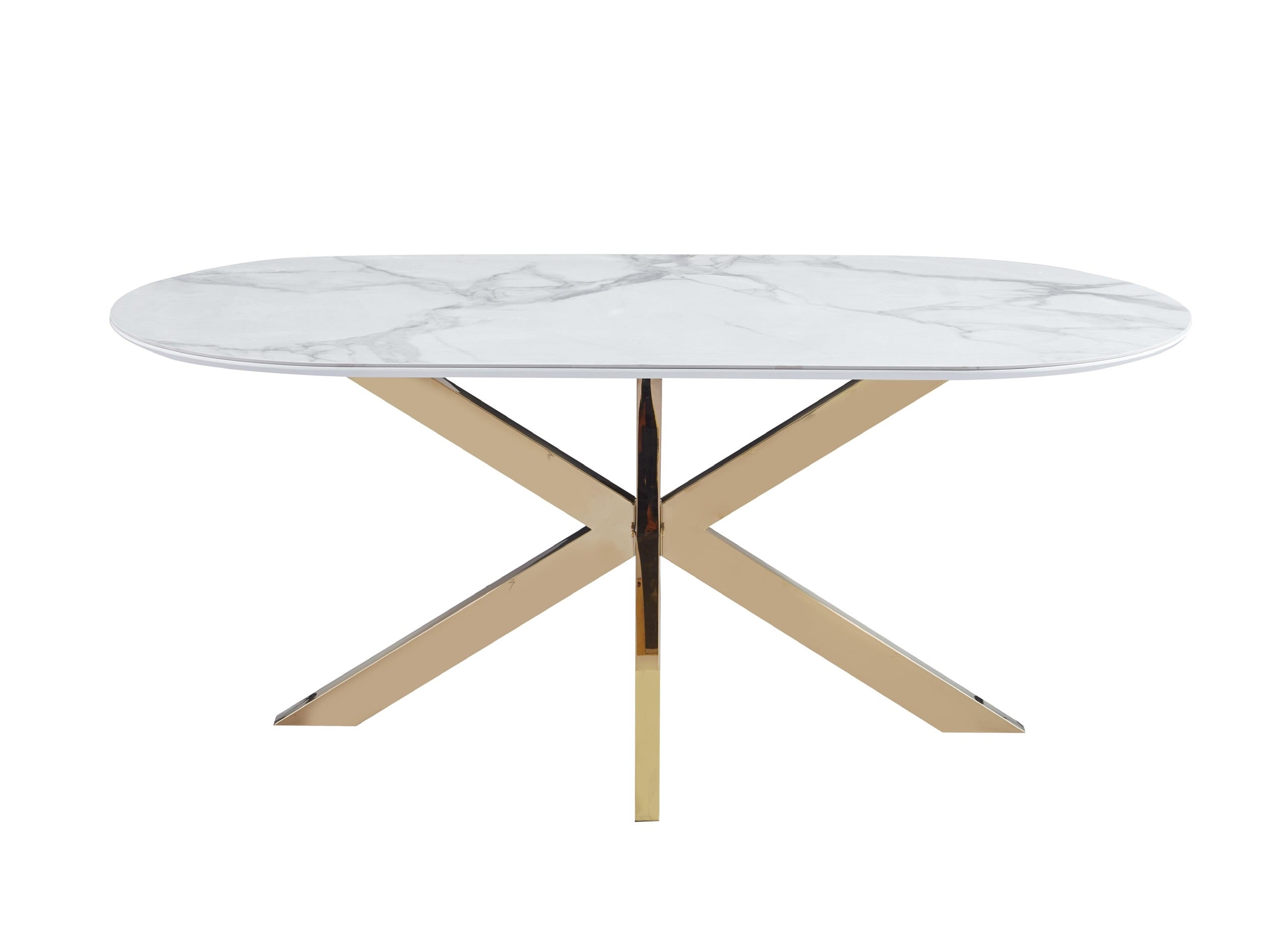 img_1247 Table repas Manon céramique marbre blanc & pied gold 90x200 – Image 1