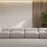 Canapé Nuage Chenille Blanc cassé