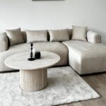 Canapé d'Angle Ela Velours Beige