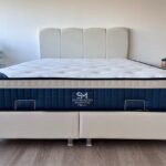 Lit Coffre CELIA BLANC CASSE - Velours