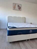 Lit Coffre CELIA BLANC CASSE - Velours – Image 2